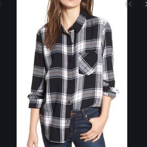 BP. Button Down Top in Camille Plaid
